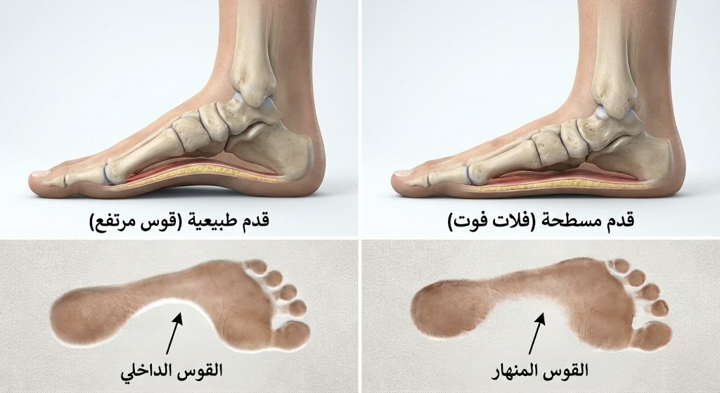 أشعة سينية لقدم مسطحة - علاج الفلات فوت