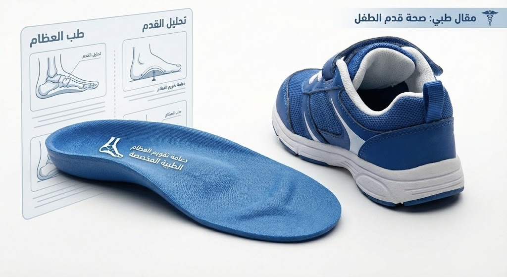 نعال طبية مخصصة لعلاج الفلات فوت عند الأطفال