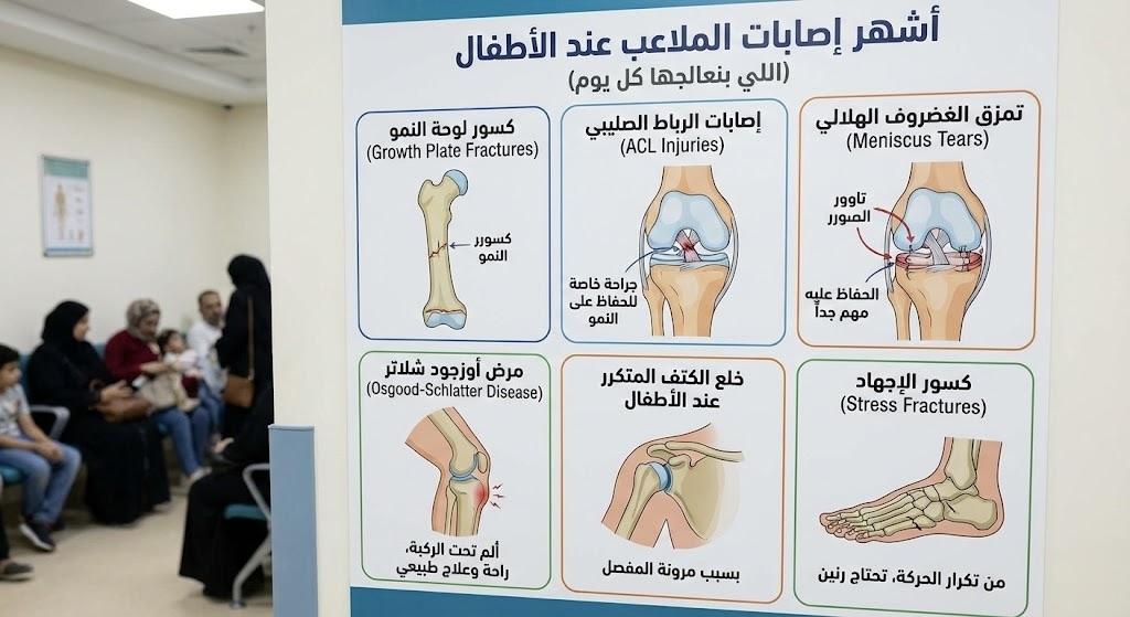 إنفوجرافيك - أشهر إصابات الملاعب عند الأطفال